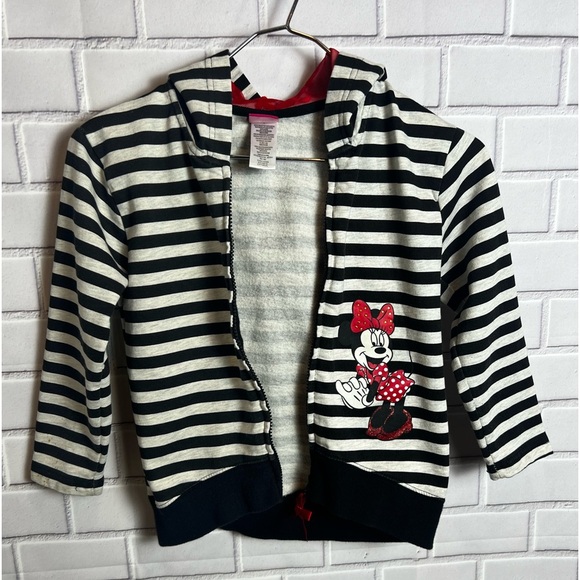 Disney Black and White Striped Kids Hoodie with Minnie Mouse - Picture 11 of 11